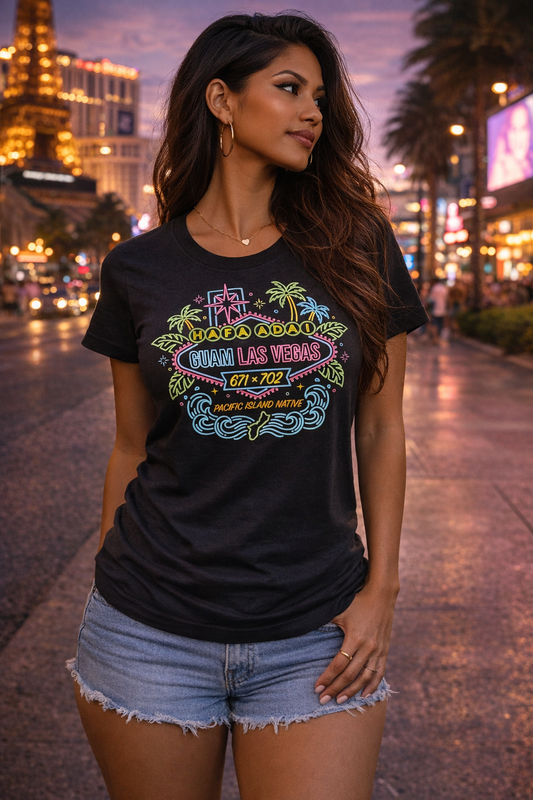Håfa Adai Guam x Las Vegas Neon Tee 🌴🎰