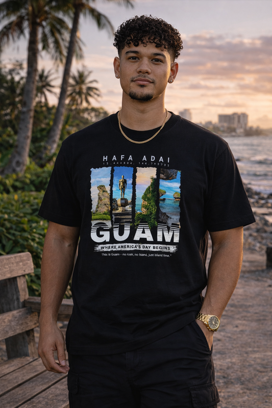 Guam Coordinates Tee— “Where America’s Day Begins”