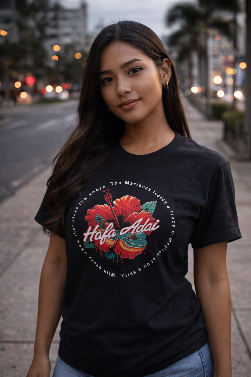 Hafa Adai Hibiscus Tee